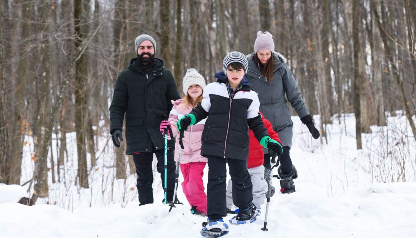 Snowshoeing at Wildwood Park Marshfield WI